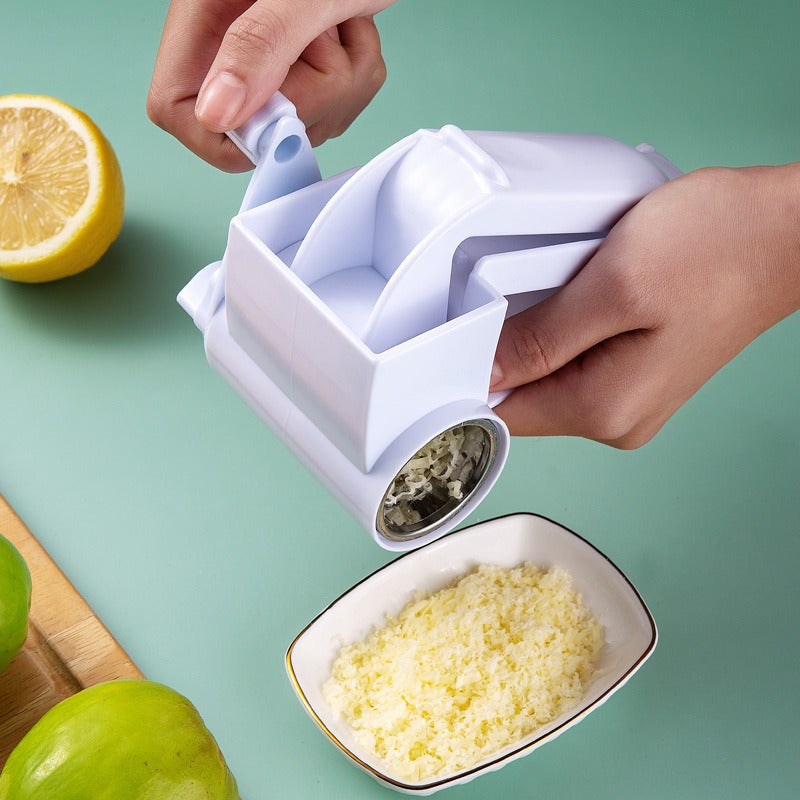 Handheld Mini Rotary Cheese Grater Shredder with Stainless Steel Drum for Grating Hard Nuts Kitchen Gadgets