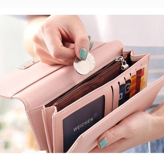 Women Wallet Long Passport Female Coin Clutch Card Holder