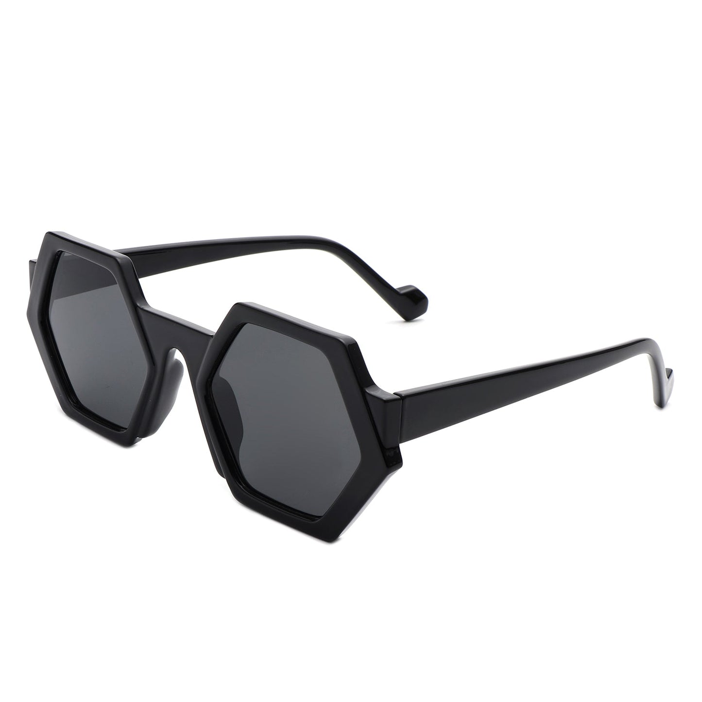 Starpath - Geometric Irregular Tinted Round Fashion Sunglasses