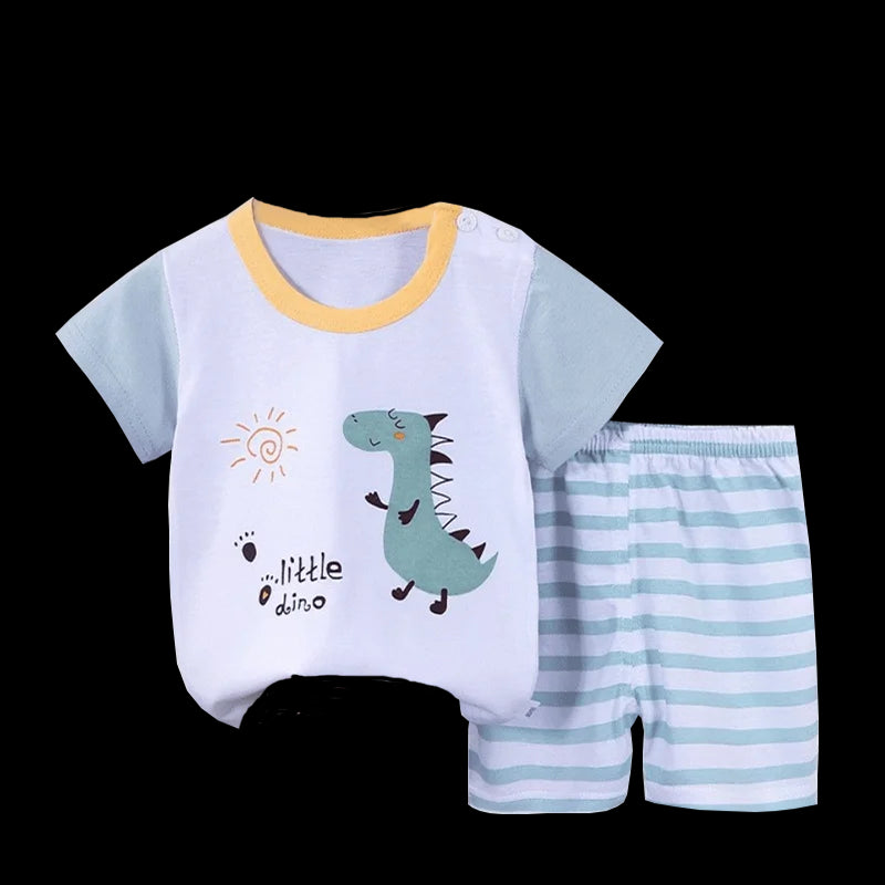 T-shirt+Shorts 2-Piece Clothing Set Pajamas