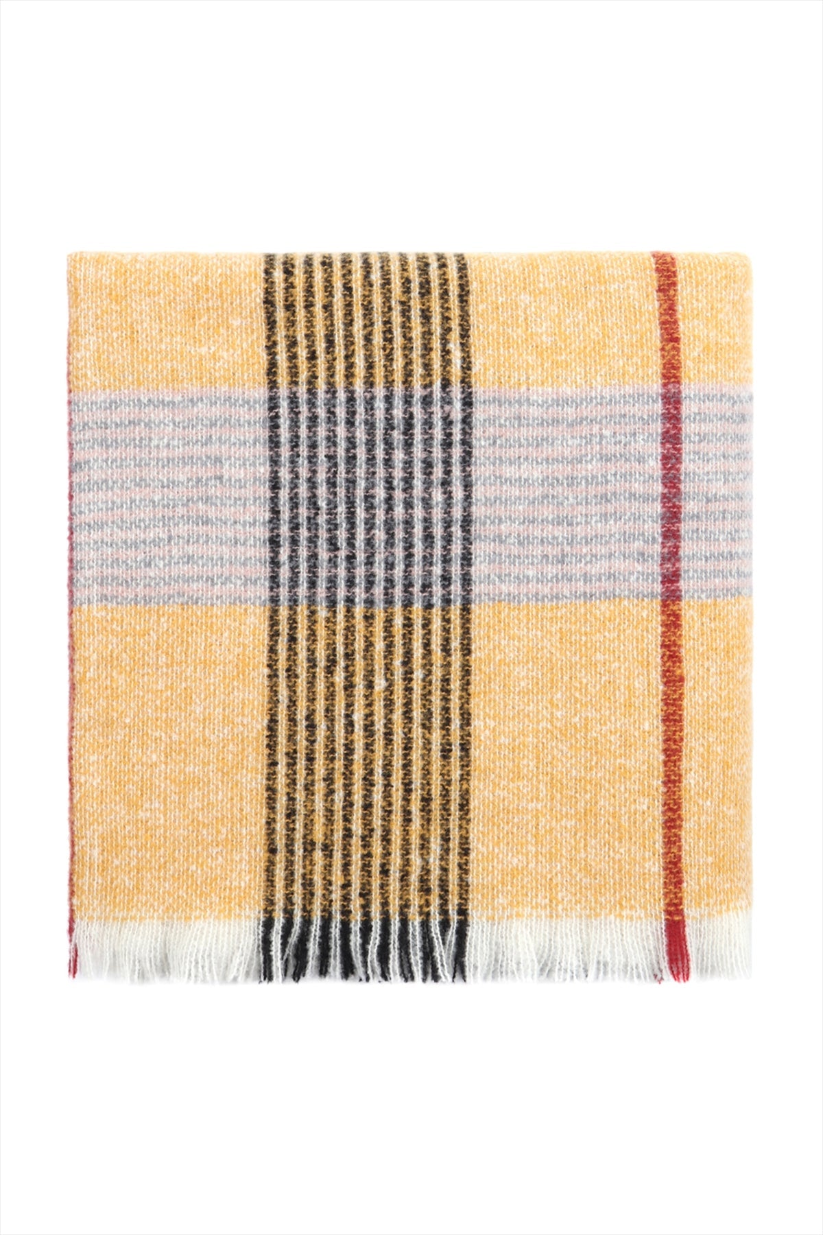 Hdf2914 - Multi Color Blanket Fringed Scarf