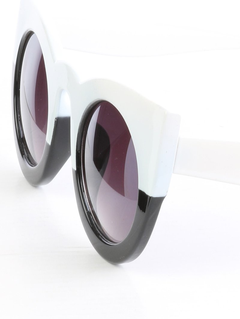 Trendy Colorblock Cateyes Sunglasses