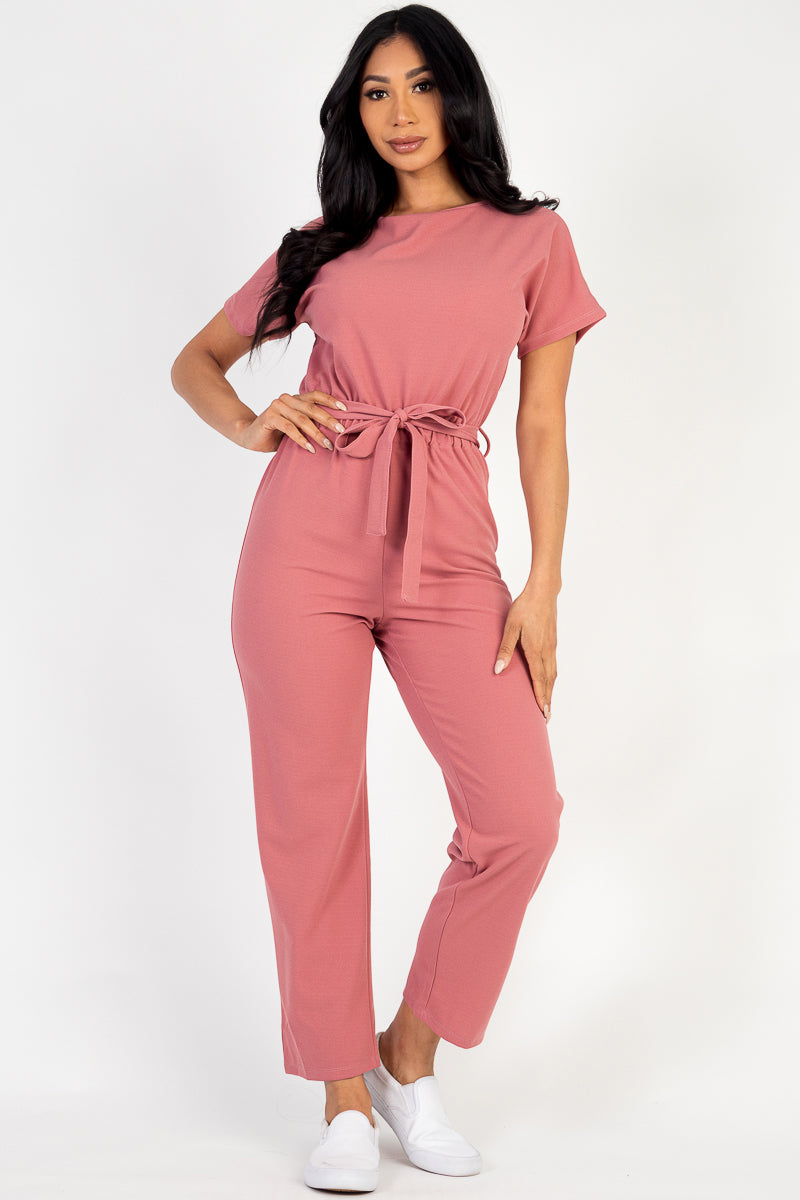 Tie Waist Relaxed Jumpsuit (CAPELLA)