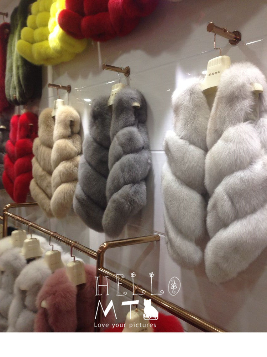 Faux Fur Sleeveless Vest Winter Thick Coats