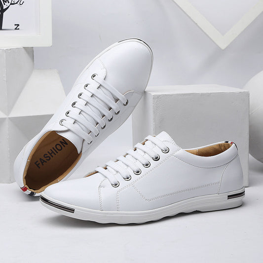 Student men's autumn casual sports shoes white flat shoes