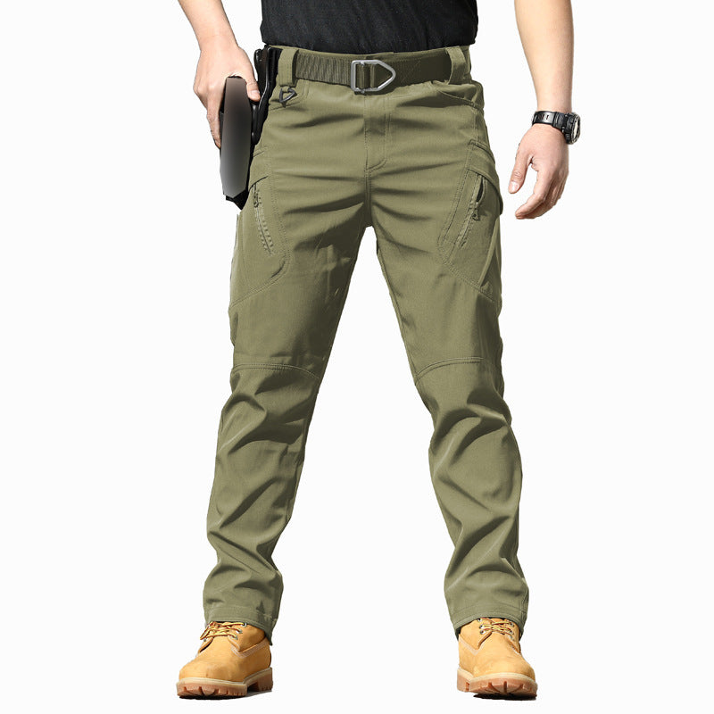 Tactical pants camouflage training pants spring and autumn outdoor elastic work pants loose soft shell assault pants