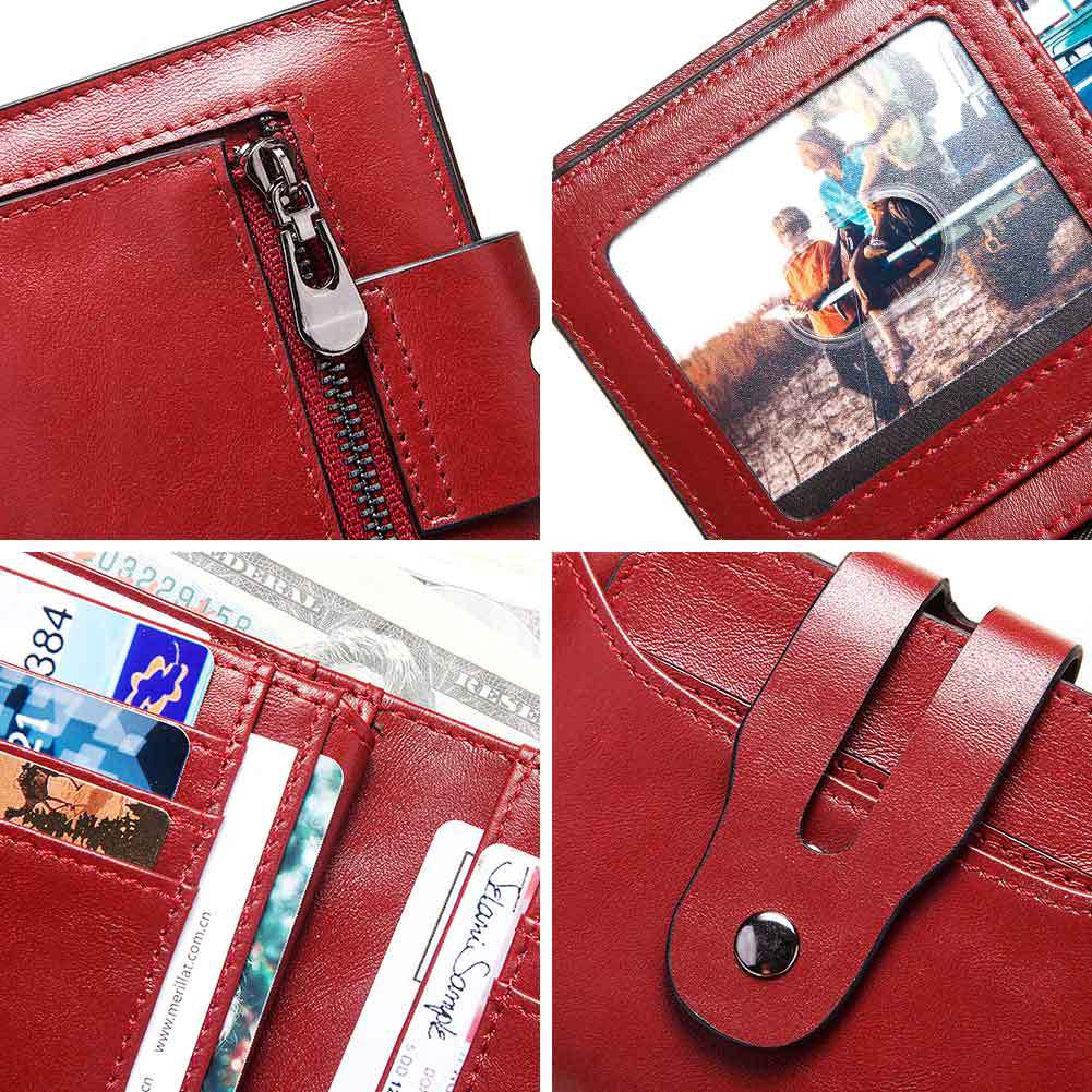 Women Wallets Leather Multifunctional Bags Leather Women's Multi-Card