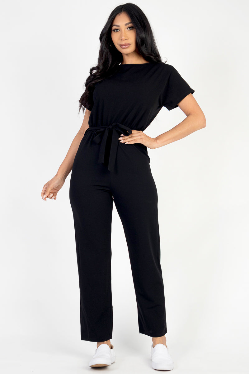 Tie Waist Relaxed Jumpsuit (CAPELLA)