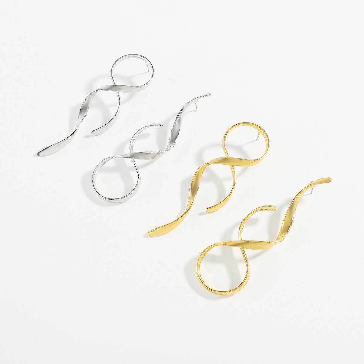 Surround earrings, minimalist personality, asymmetrical geometry