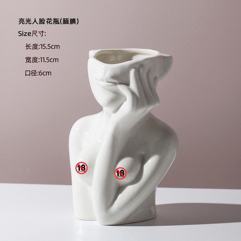 Human Body Ceramic Vase