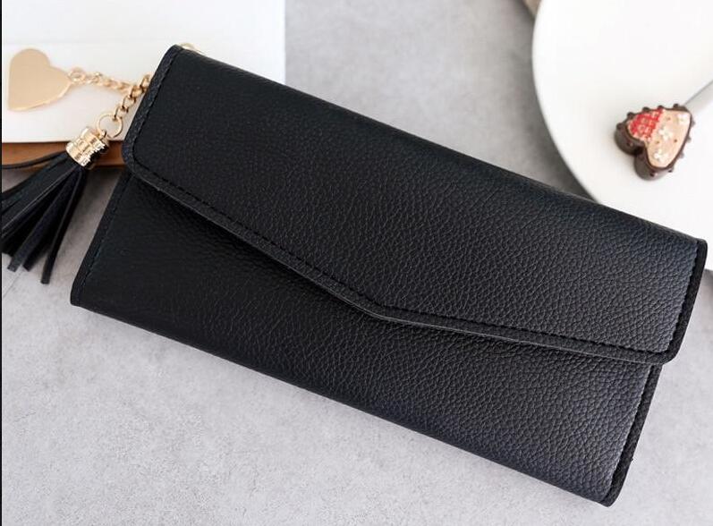 Leather Wallets Women Long Tassel