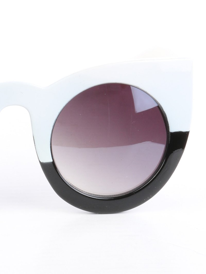 Trendy Colorblock Cateyes Sunglasses