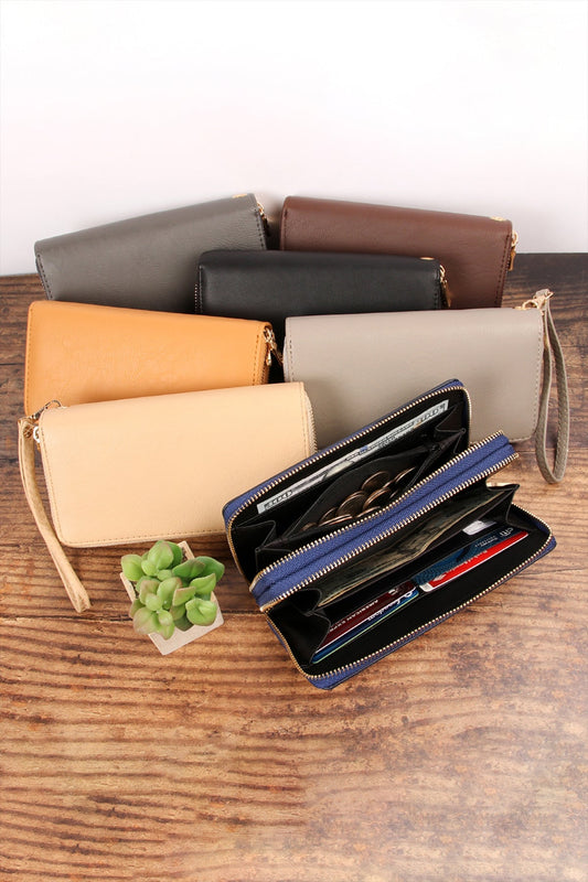 Double Zip Around Wallet