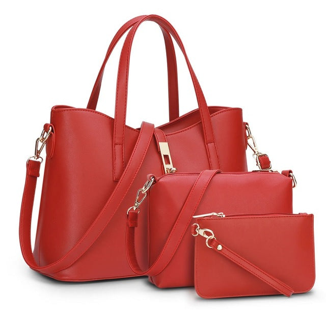 Women Bag Set PU Leather Composite Bag