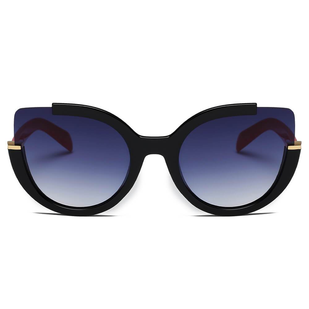 LENOX | Women Cut Out Round Cat Eye Fashion Style Vogue Sunglasses