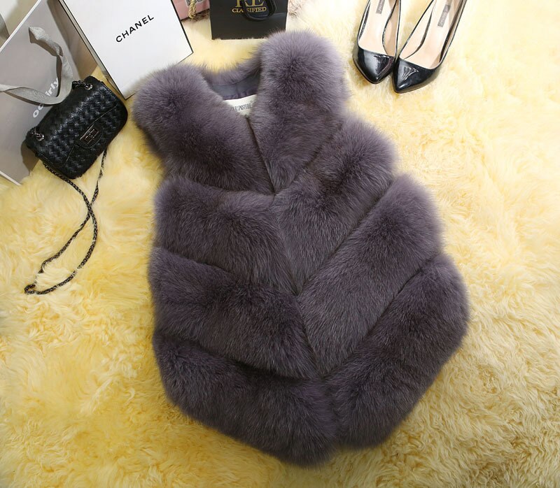 Faux Fur Sleeveless Vest Winter Thick Coats