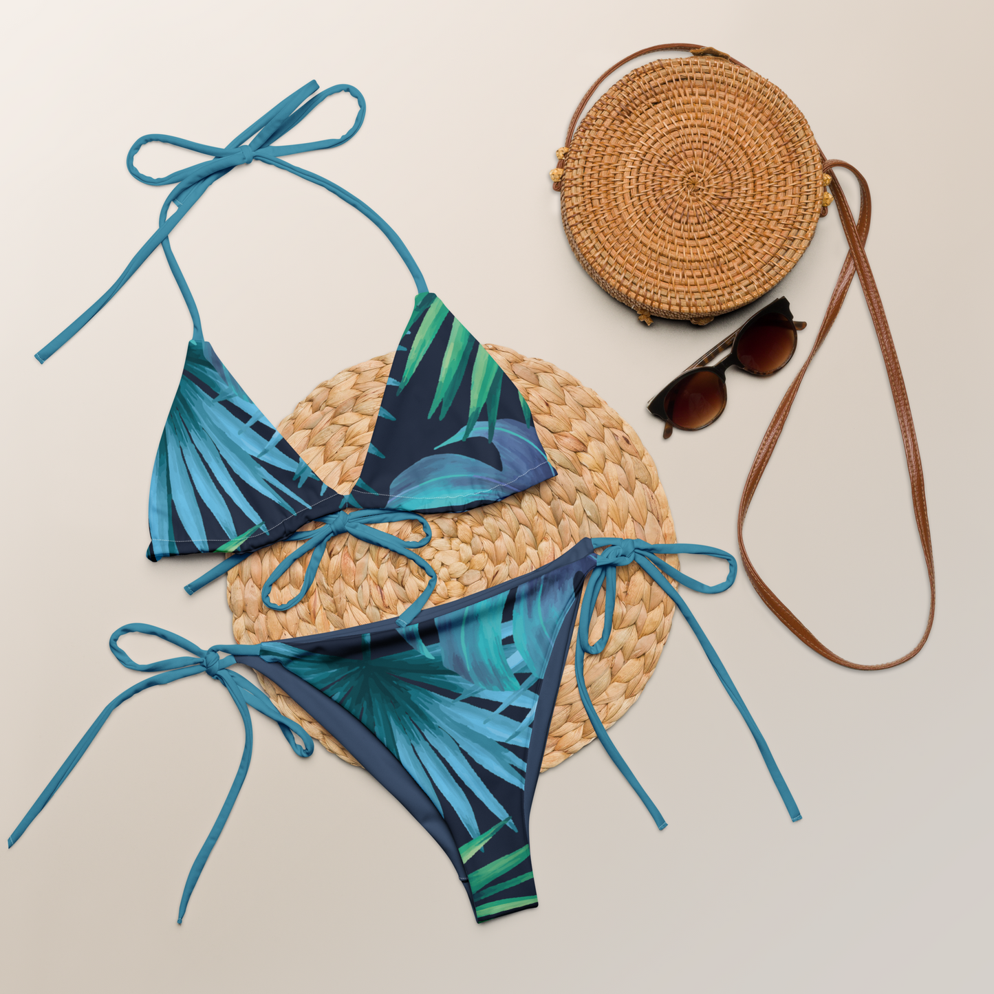 Find Your Coast® Tropics UPF 50 Recycled String Bikini