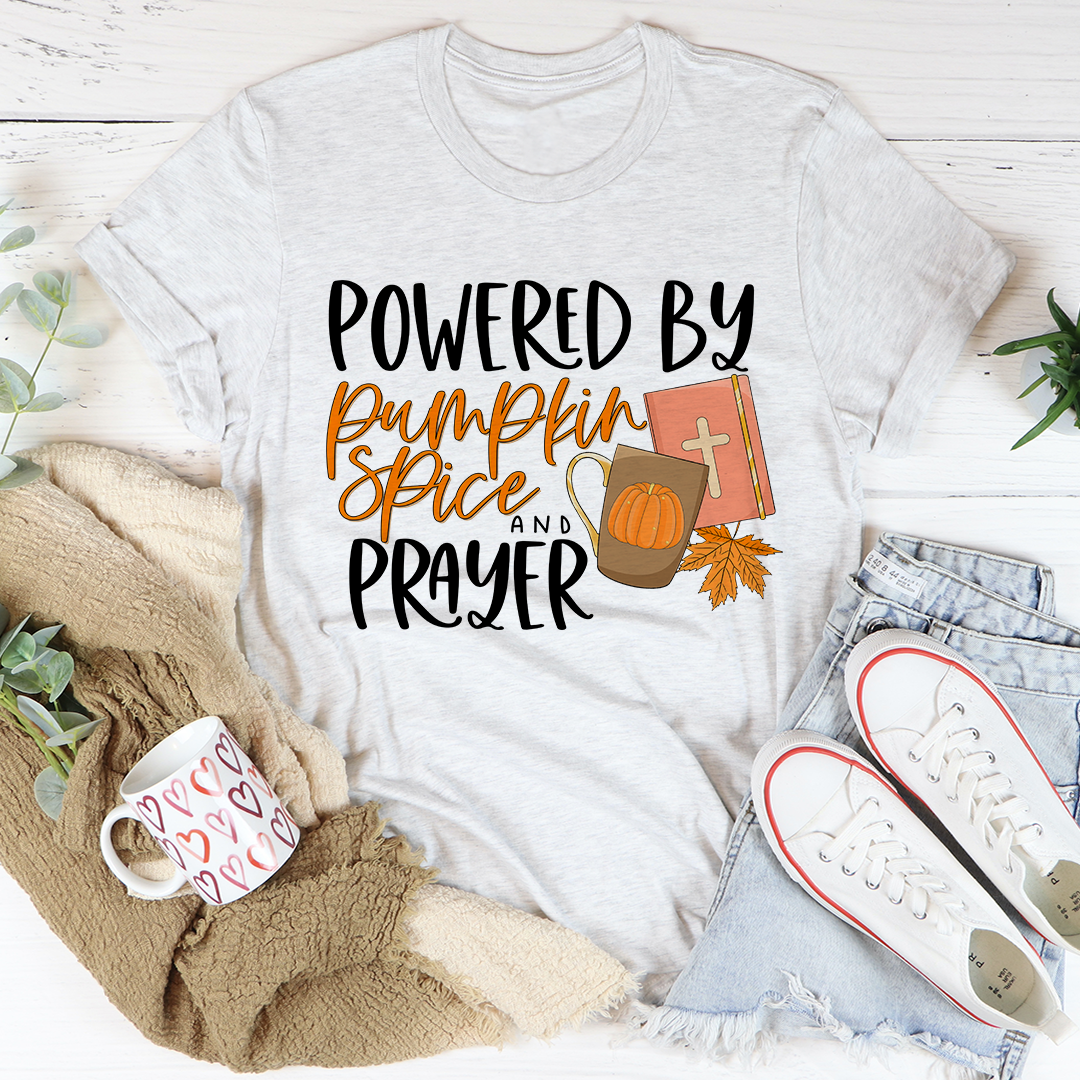 Powered by Pumpkin Spice & Prayer T-Shirt