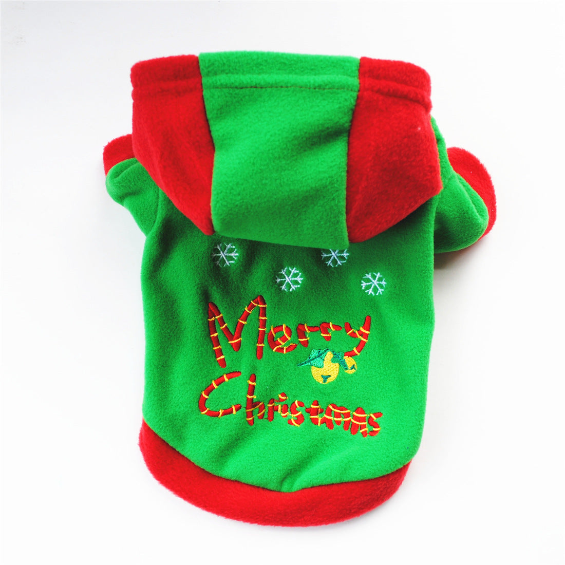 Pet Puppy Christmas Style Thick Hooded Fluffy Jacket