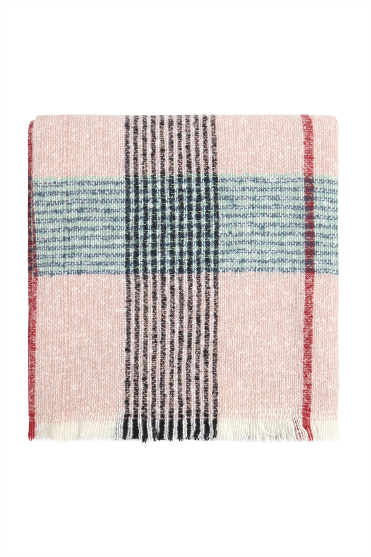 Hdf2914 - Multi Color Blanket Fringed Scarf