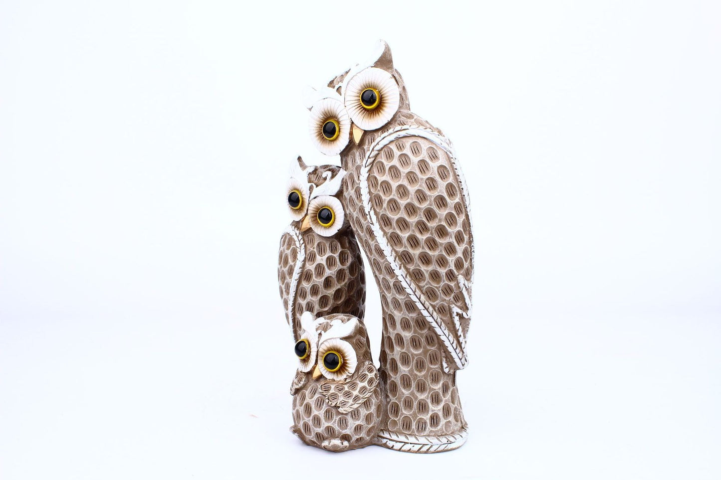 Modern minimalist three family owl animal light luxury decorations