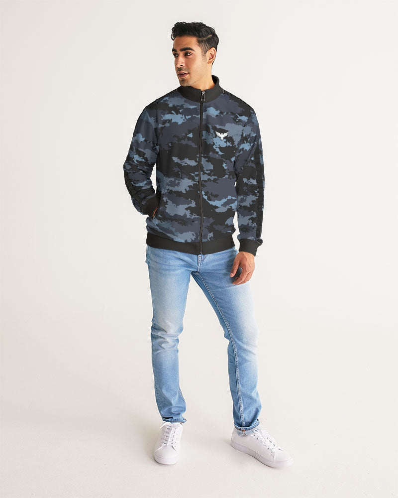 Men's Coast Camo Track Jacket W/Striped-Sleeve