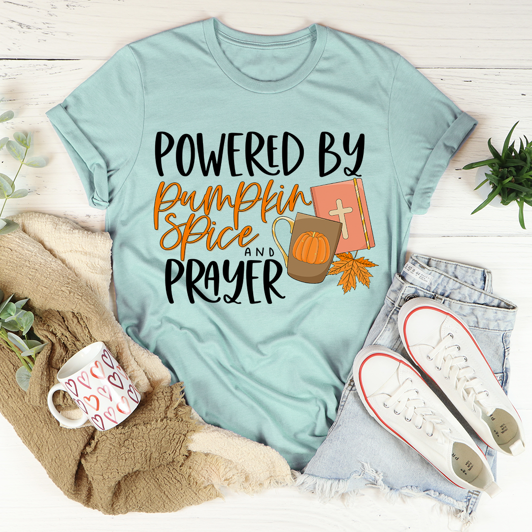 Powered by Pumpkin Spice & Prayer T-Shirt