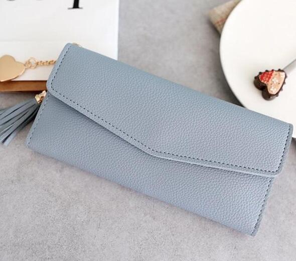 Leather Wallets Women Long Tassel