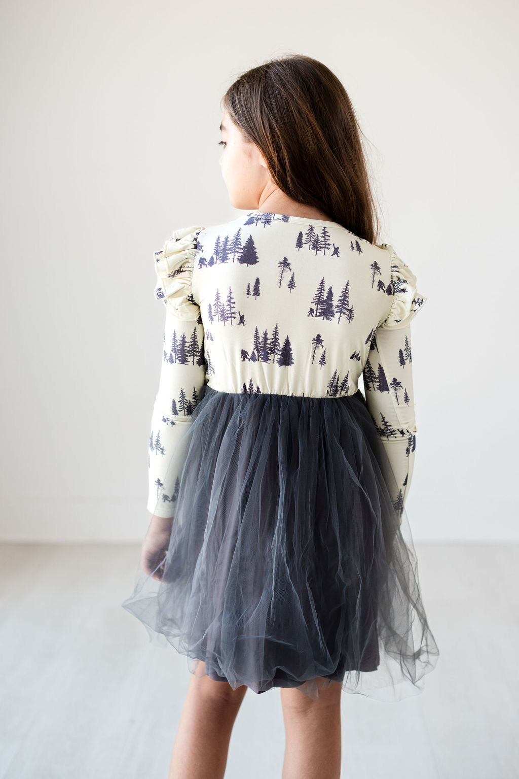 Long Sleeve Tulle Dress - Sasquatch