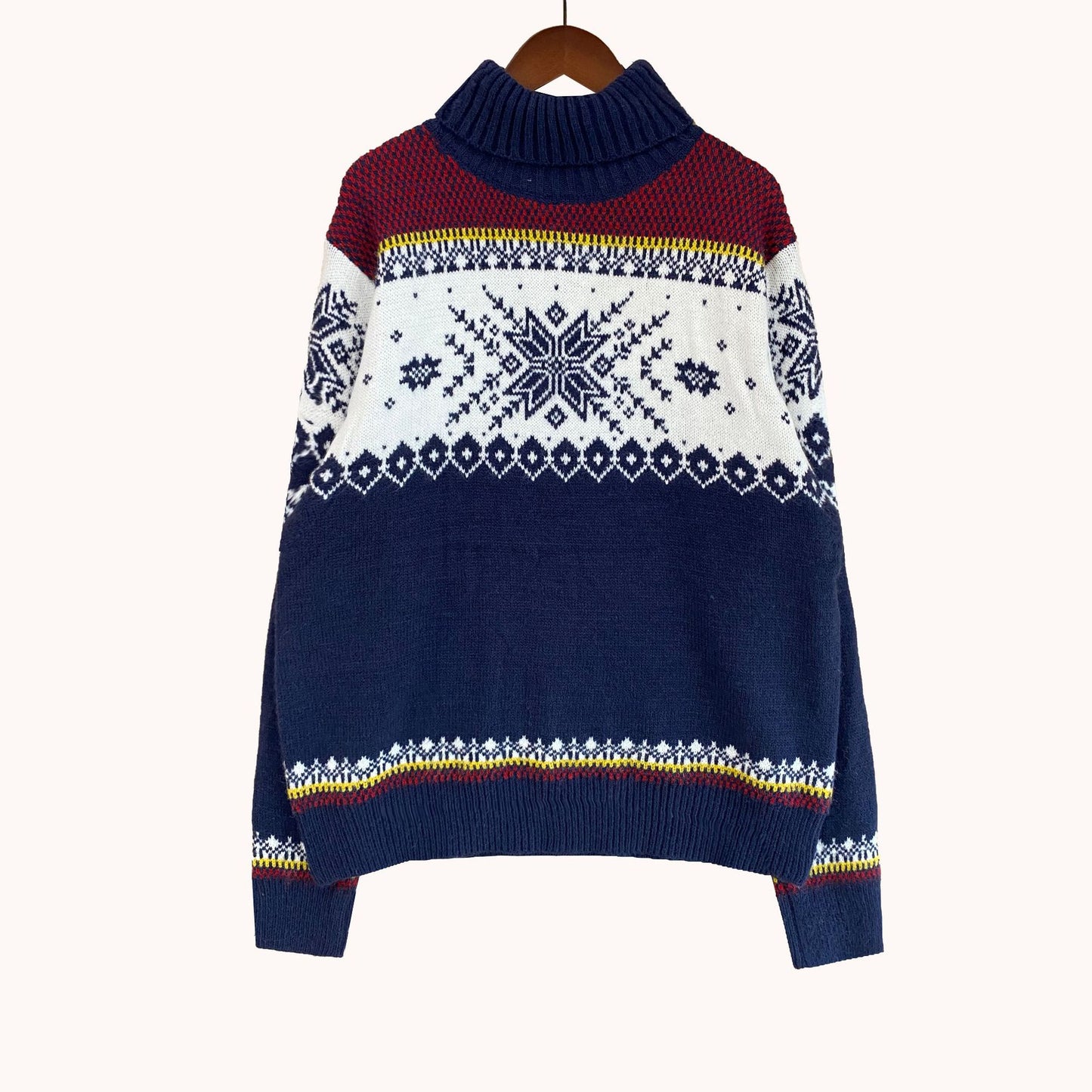 Loose High Neck Long Sleeve Couple Christmas Sweater