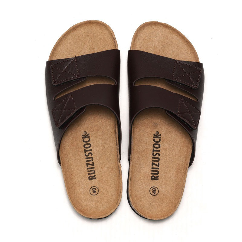 Spring and summer new men's cork slippers