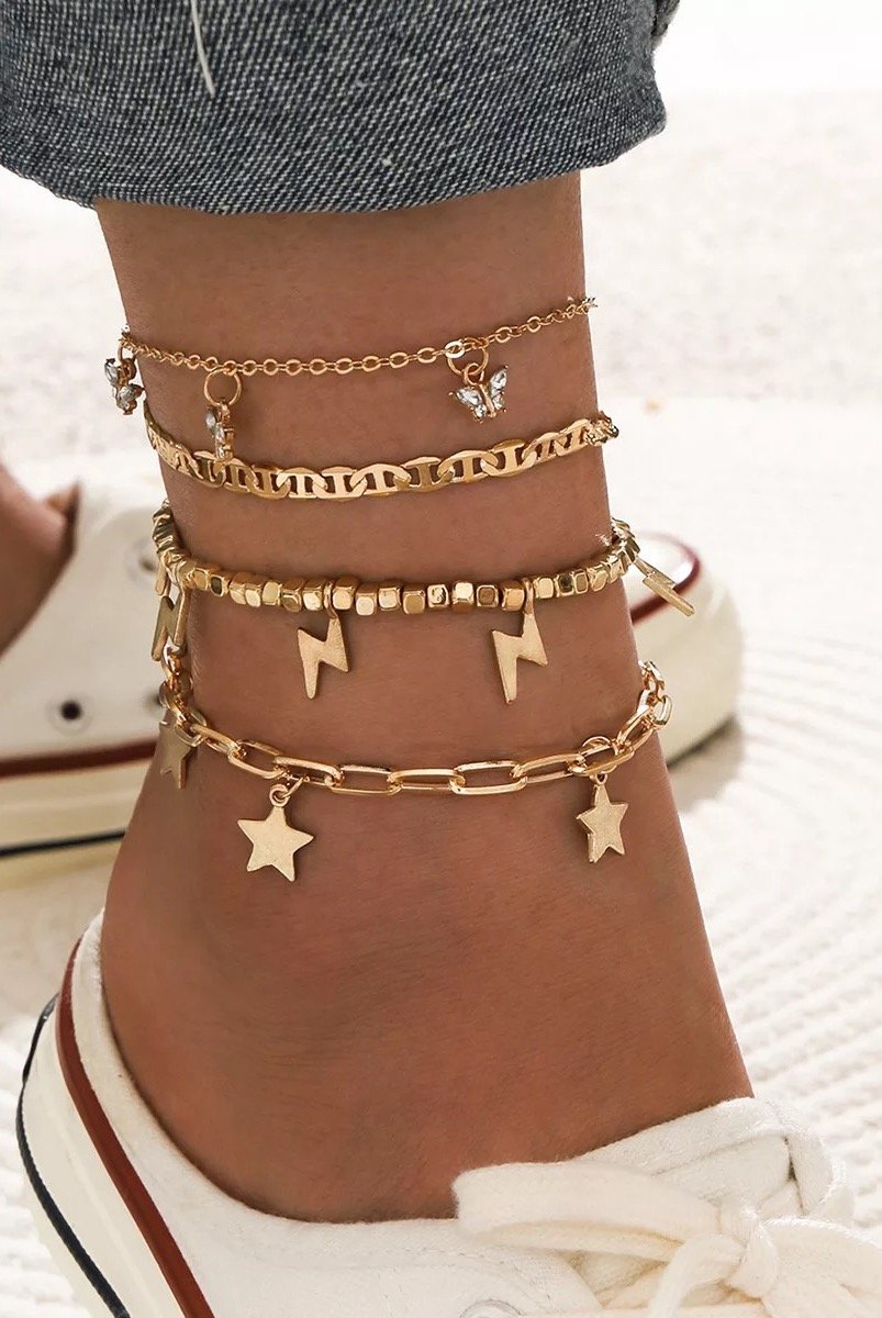 Trendy Player Anklet Set