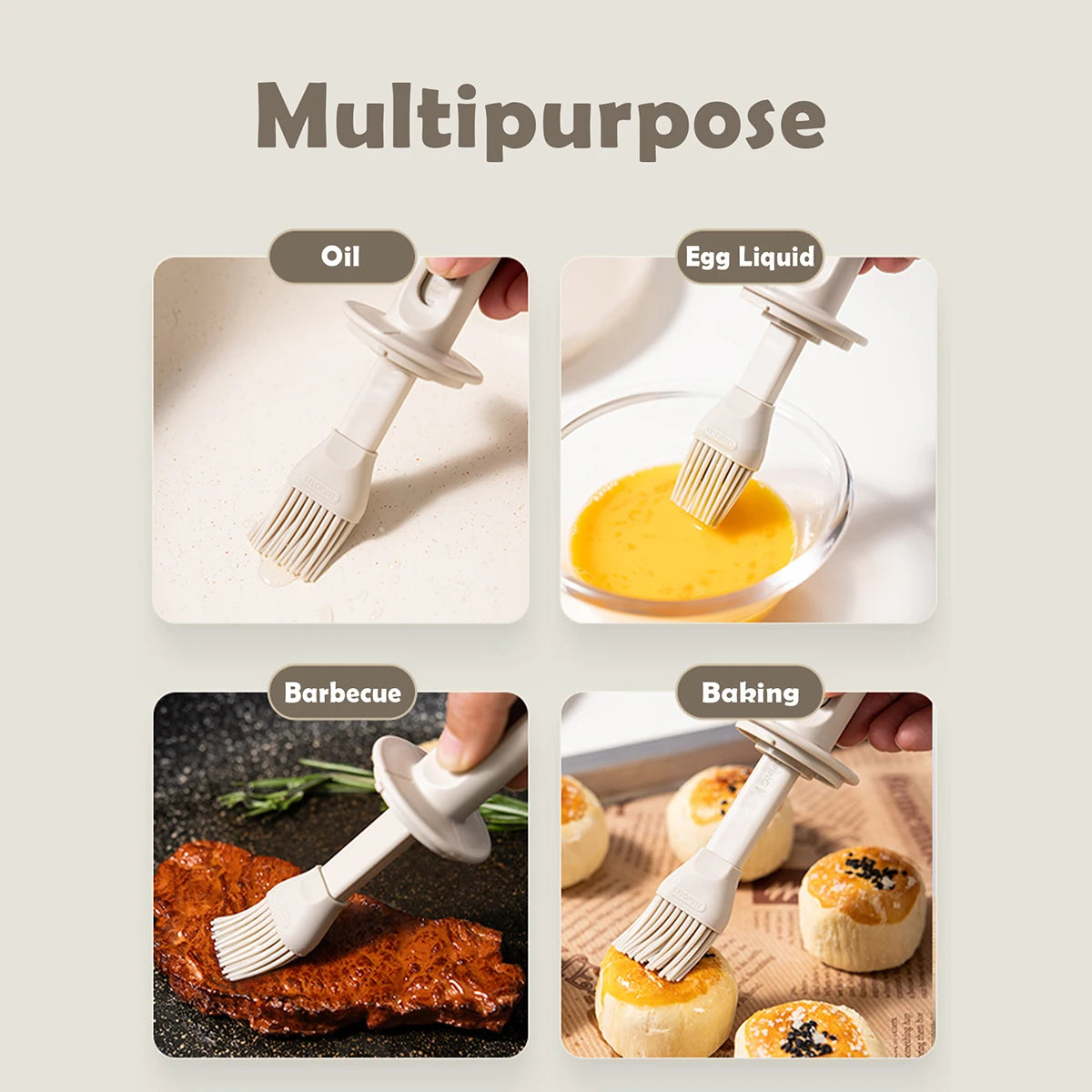 Telescopic Oil Brush Integrated Bottle Adjustable Length High Temperature Resistant Household Kitchen Barbecue Baking Tool