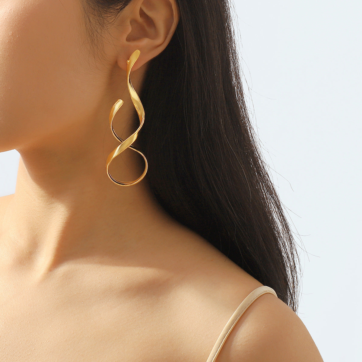 Surround earrings, minimalist personality, asymmetrical geometry