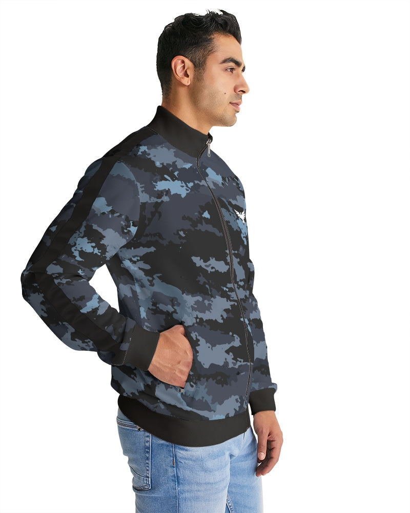 Men's Coast Camo Track Jacket W/Striped-Sleeve