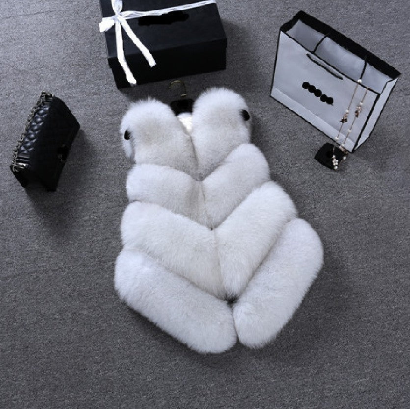 Faux Fur Sleeveless Vest Winter Thick Coats