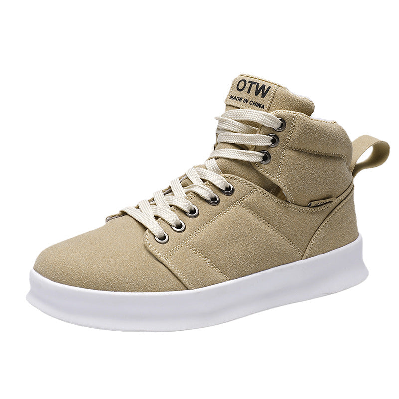 High top suede board shoes Air Force thick sole