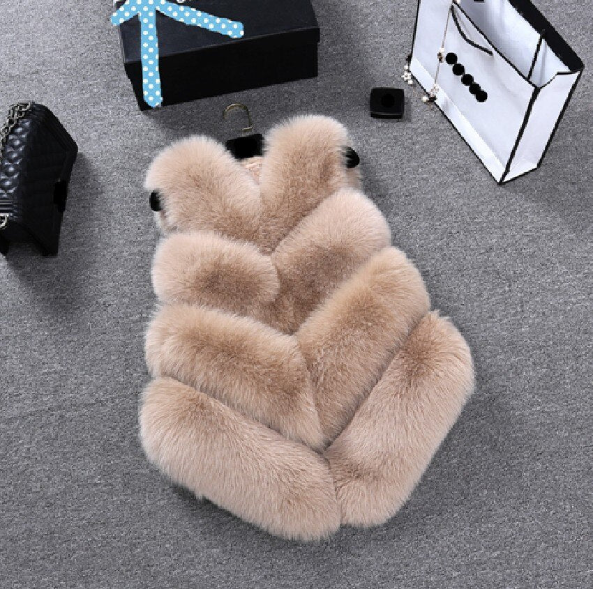 Faux Fur Sleeveless Vest Winter Thick Coats