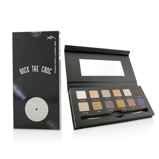 YBF BEAUTY - Rock the Croc Eyeshadow Palette (12x Eyeshadow, 1x Double Ended Eyeshadow Brush)