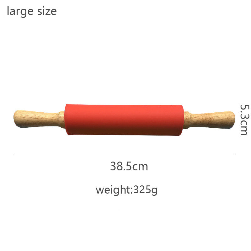 Wooden Handle Silicone Rolling Pin