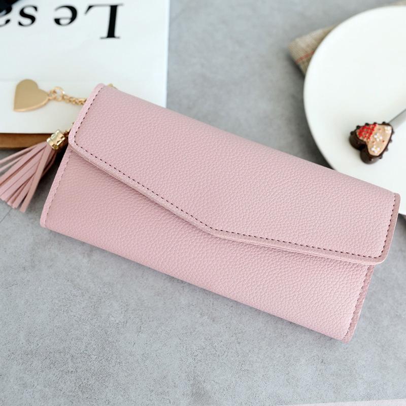 Leather Wallets Women Long Tassel