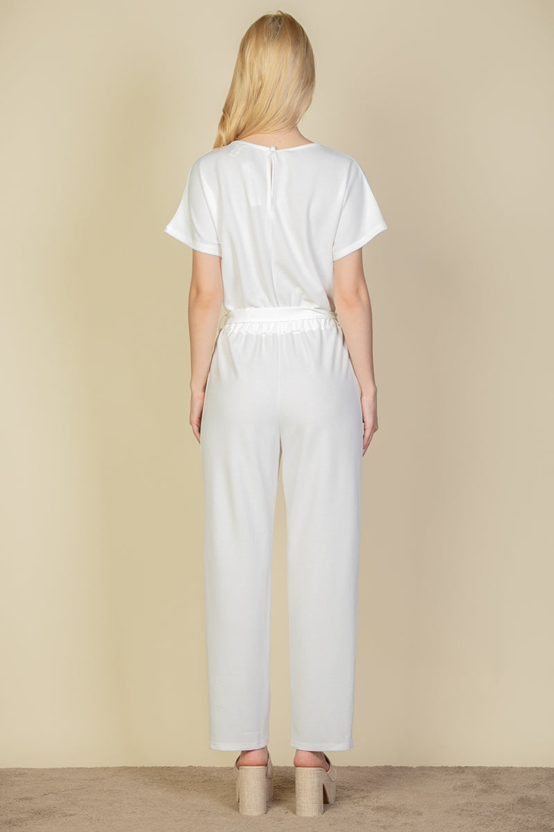 Tie Waist Relaxed Jumpsuit (CAPELLA)