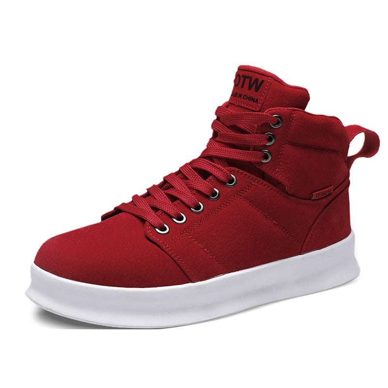 High top suede board shoes Air Force thick sole