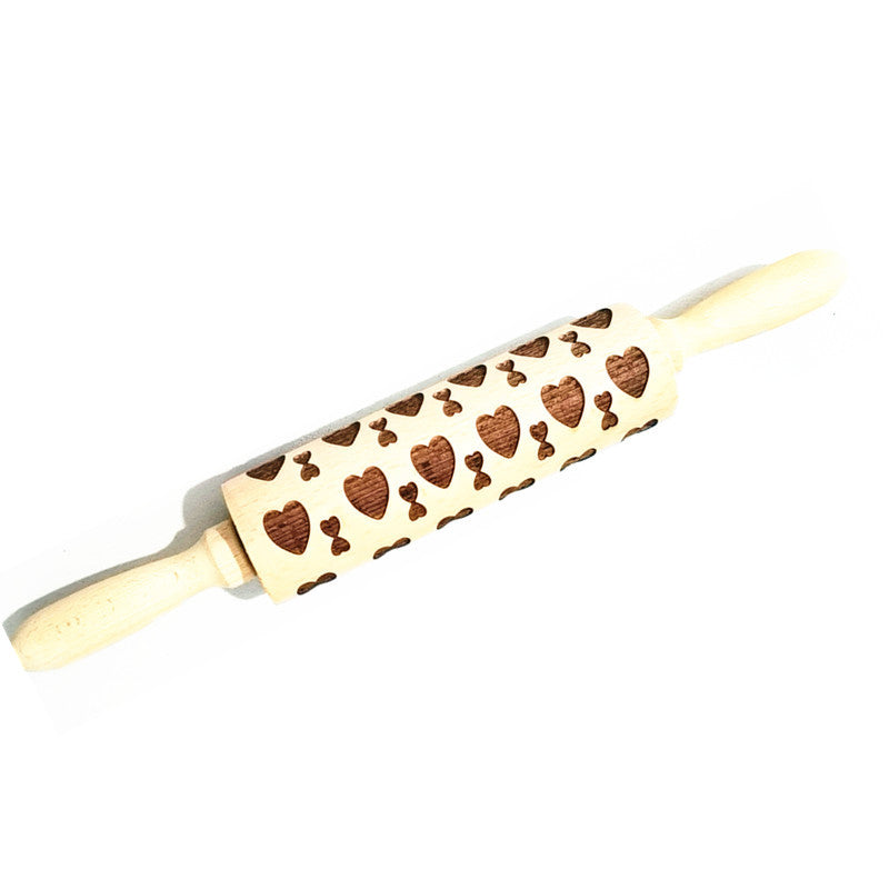 Wooden Christmas Flip Sugar Cookie Rolling Pin