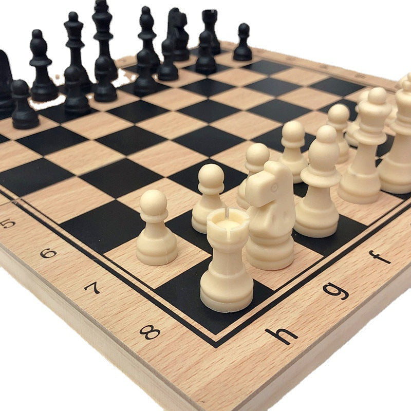 3-in-1 wooden chess set