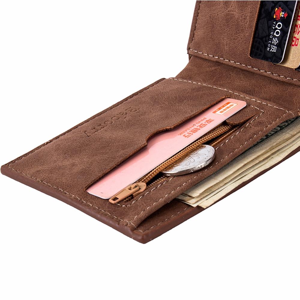 Men Wallets Bag Zipper Small Money Purses