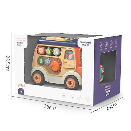 Multi sided game music bus baby early education puzzle