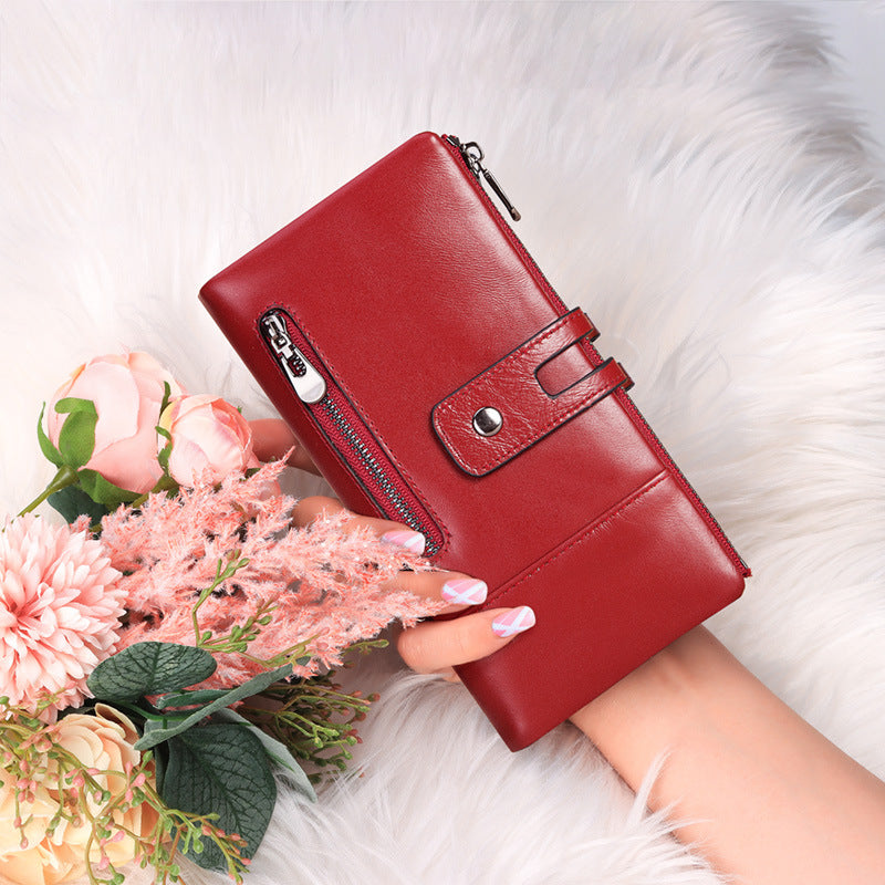 Ladies Wallets Leather Casual Long Phone Bags