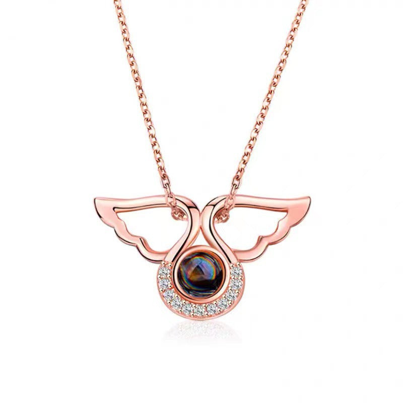 Memory Angel Wing projection pendant