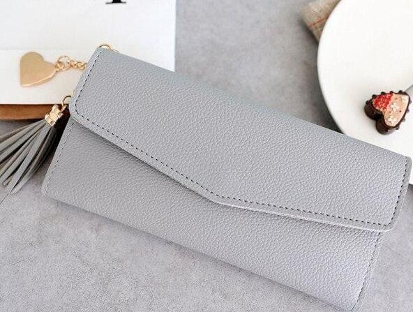 Leather Wallets Women Long Tassel